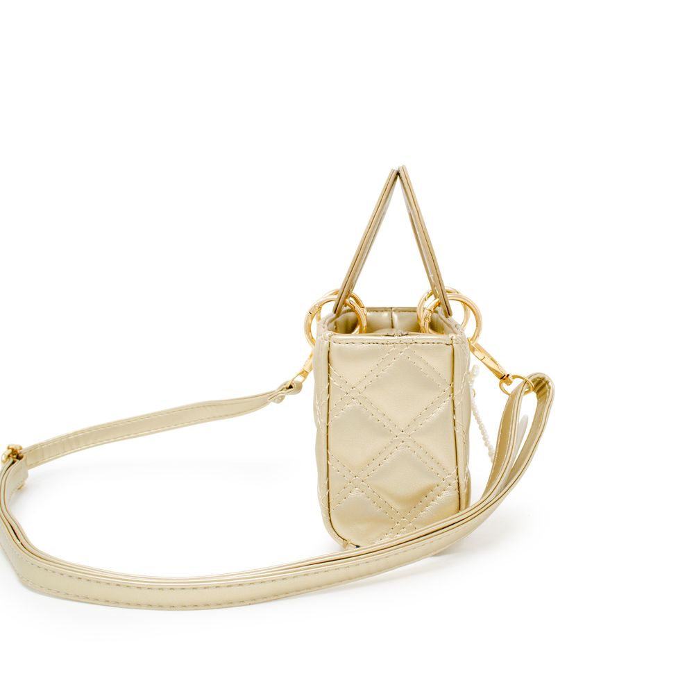 Quilted Rectangle Bow Charm Handbag – Gold - FAO Schwarz