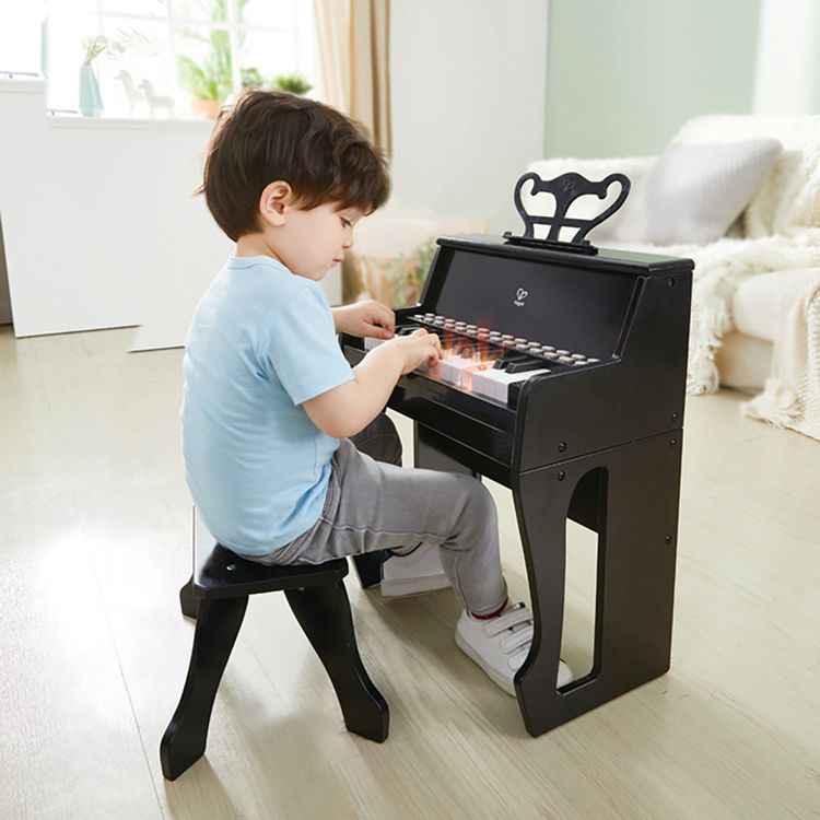 Learn with Lights Black Piano & Stool - FAO Schwarz