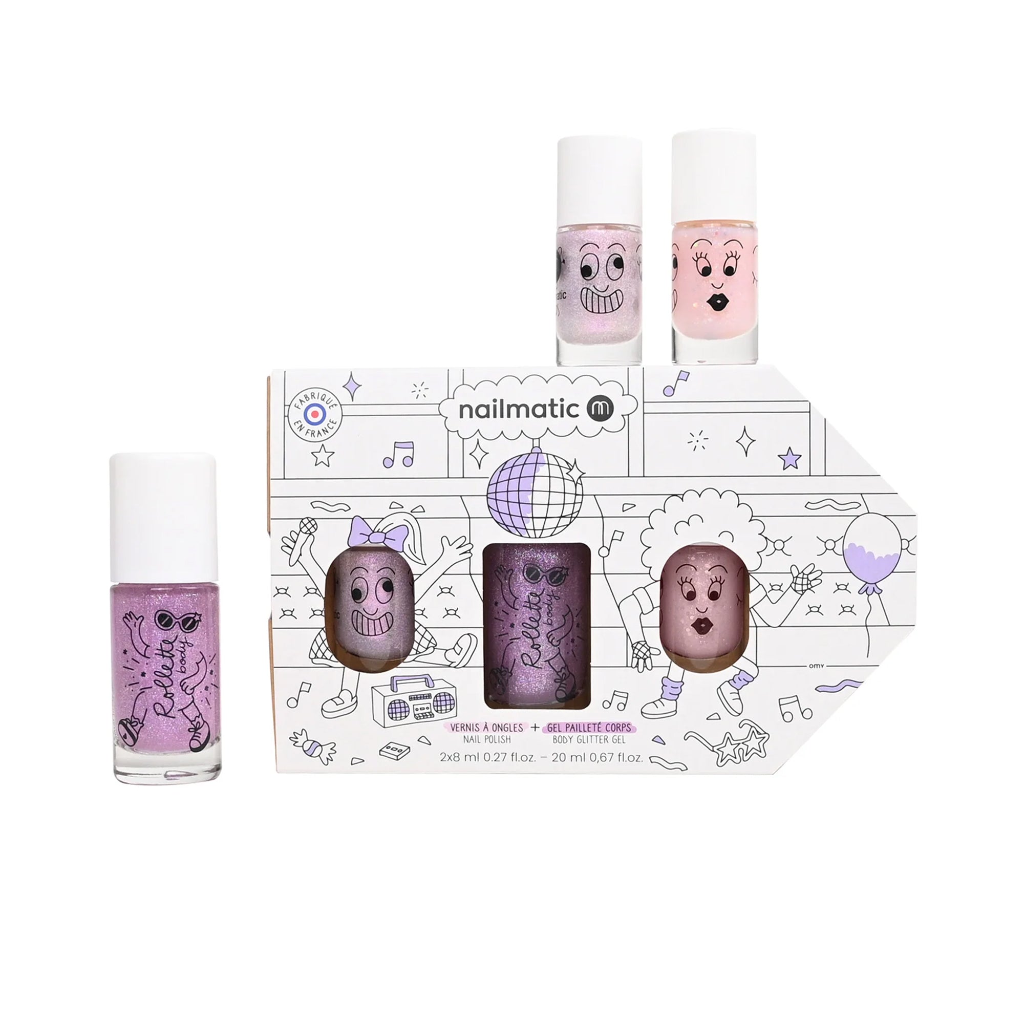 Nail Polish & Body Rollette Set of 3 in Bus Party - FAO Schwarz