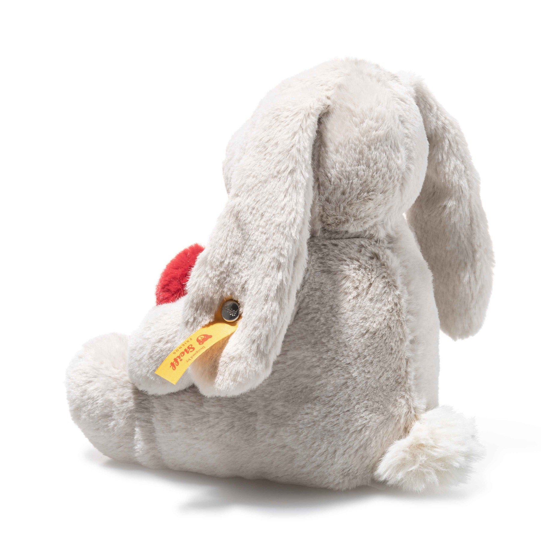 Hoppie Rabbit Grey Plush with Heart – 6″ - FAO Schwarz