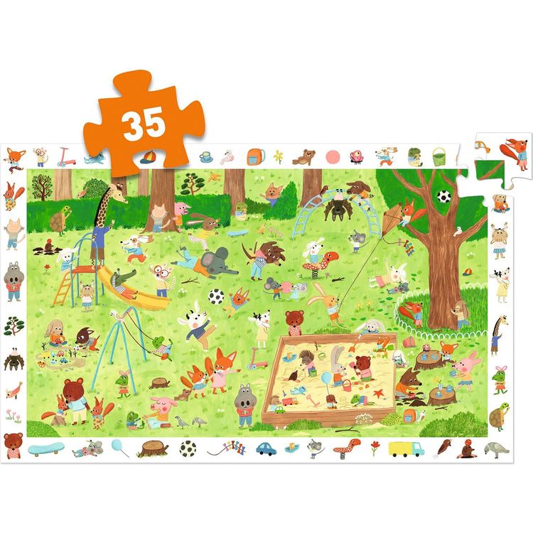 Little Friends’ Garden 35 Piece Observation Puzzle & Poster - FAO Schwarz
