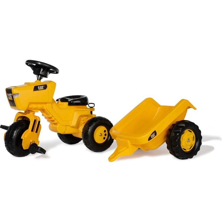 CAT 3-Wheeled Pedal Tractor With Trailer - FAO Schwarz