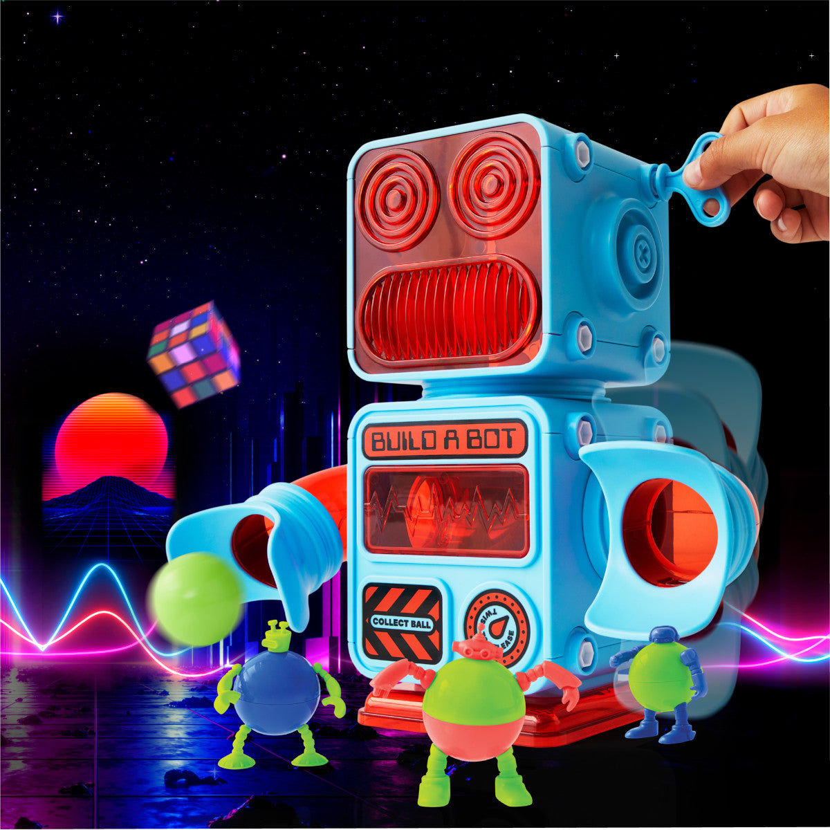 DIY Prize-Pod Robot 52-Piece Retro Vending Machine Build Kit - FAO Schwarz