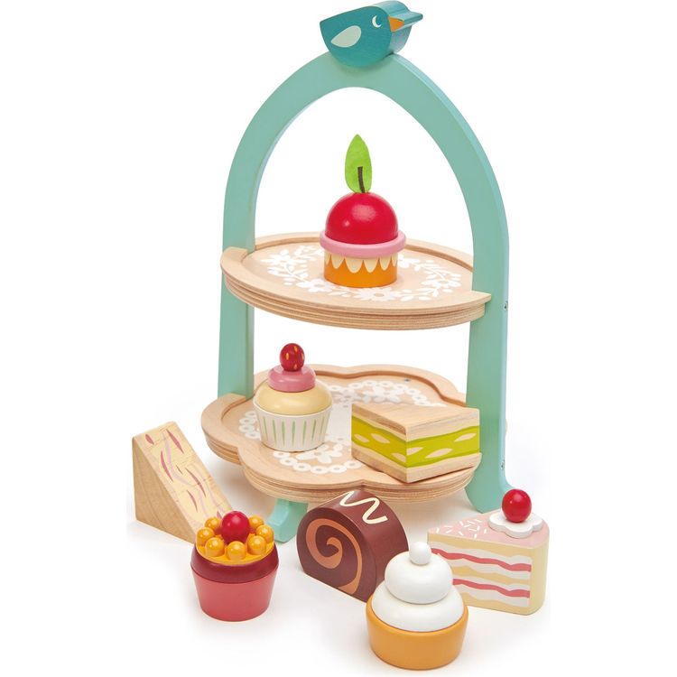 Wooden Birdie Afternoon Tea Stand - FAO Schwarz