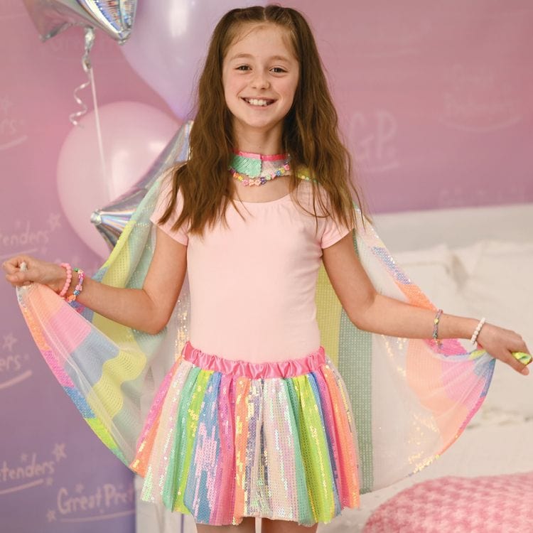 Stripy Sequins Skirt – Size 4-6 Years - FAO Schwarz