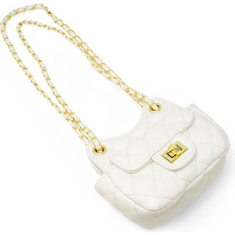 Tiny Quilted Treasure Purse – White - FAO Schwarz