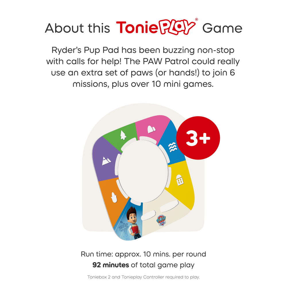 Tonies PAW Patrol Toniebox 2 Bundle with Tonieplay Game, Sleeve and 4 Tonies – Sunset Red - FAO Schwarz