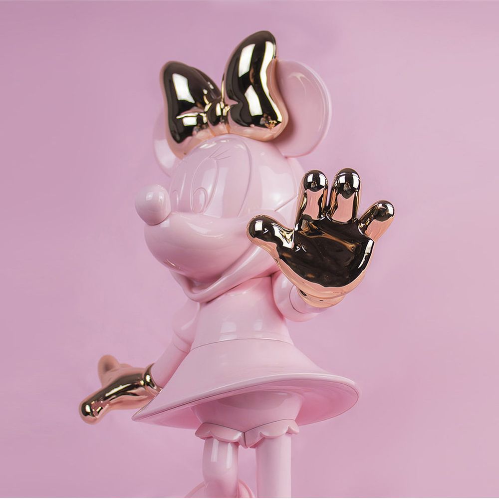 Minnie Mouse 12″ Welcome Studio Figurine – Pastel Pink & Rose Gold - FAO Schwarz