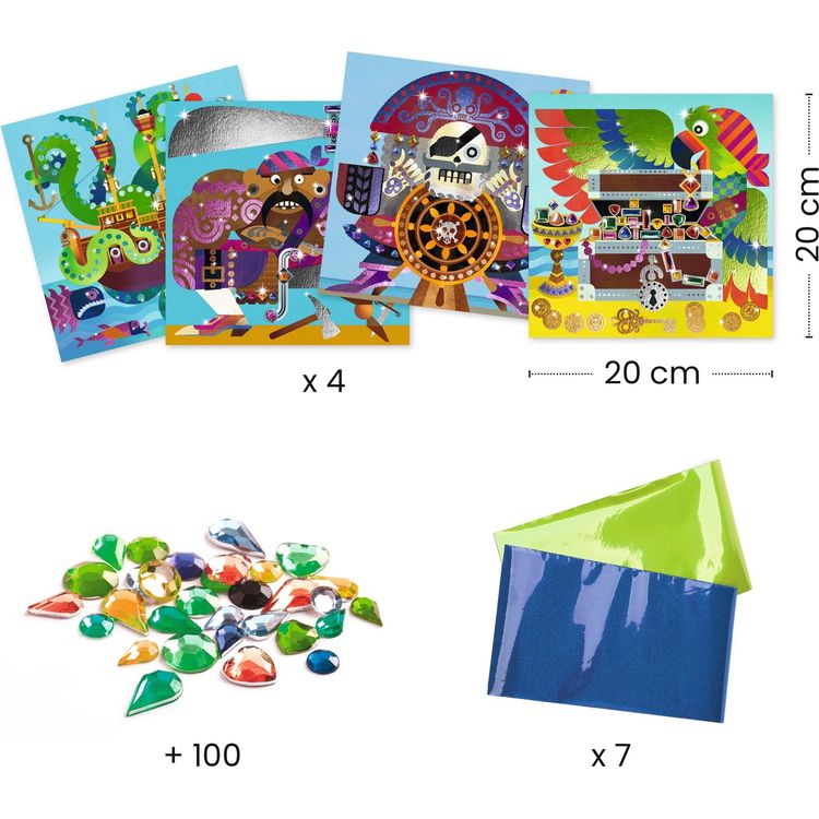 Up and at ‘Em! Foil & Jewel Mosaic Craft Kit - FAO Schwarz
