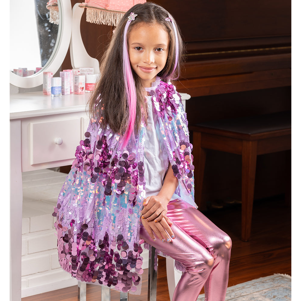 The 5th Avenue Purple Pailette Cape – Size 4-6 Years - FAO Schwarz