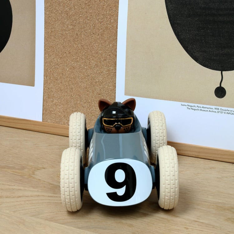 Egg Roadster Scrambler Car Toy – Grey/Blue - FAO Schwarz