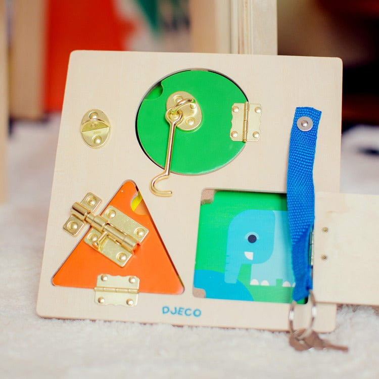 Locktou Locking and Unlocking Wooden Skill Boards - FAO Schwarz