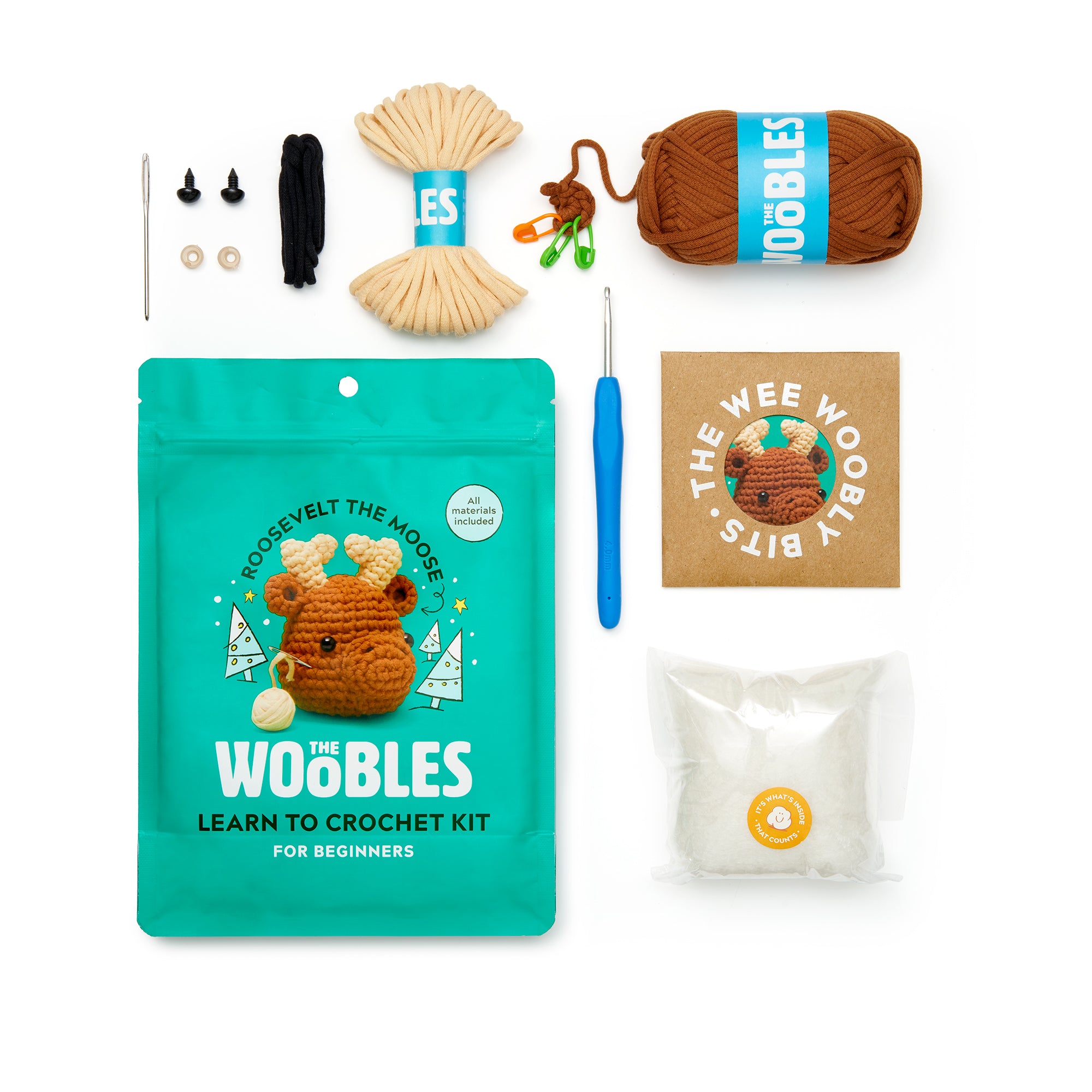 Roosevelt the Moose Learn to Crochet Kit - FAO Schwarz