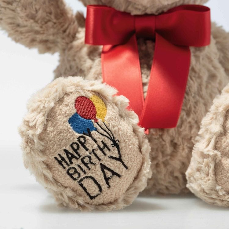 Jimmy “Happy Birthday” Teddy Bear with Bow - FAO Schwarz