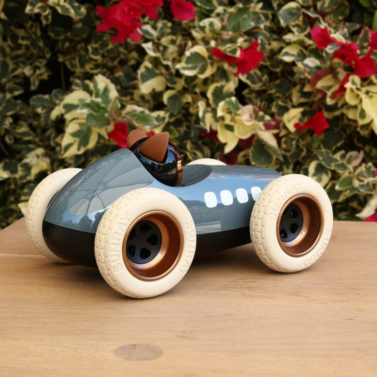 Egg Roadster Scrambler Car Toy – Grey/Blue - FAO Schwarz