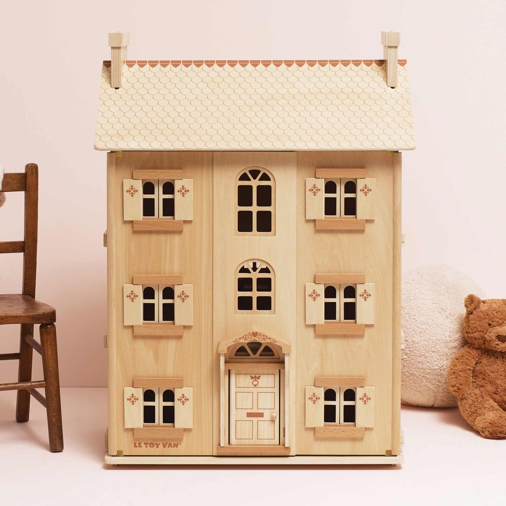 The Grand Natural Wood Doll House - FAO Schwarz