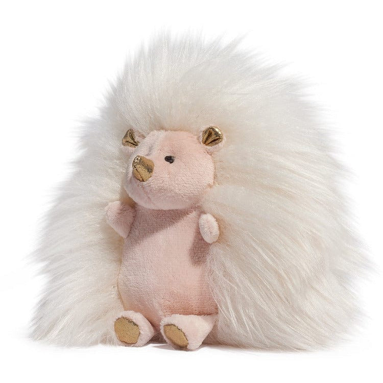 6″ Sparklers Toy Plush Hedgehog – White Gold - FAO Schwarz