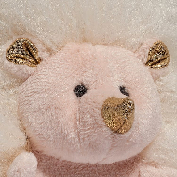 6″ Sparklers Toy Plush Hedgehog – White Gold - FAO Schwarz