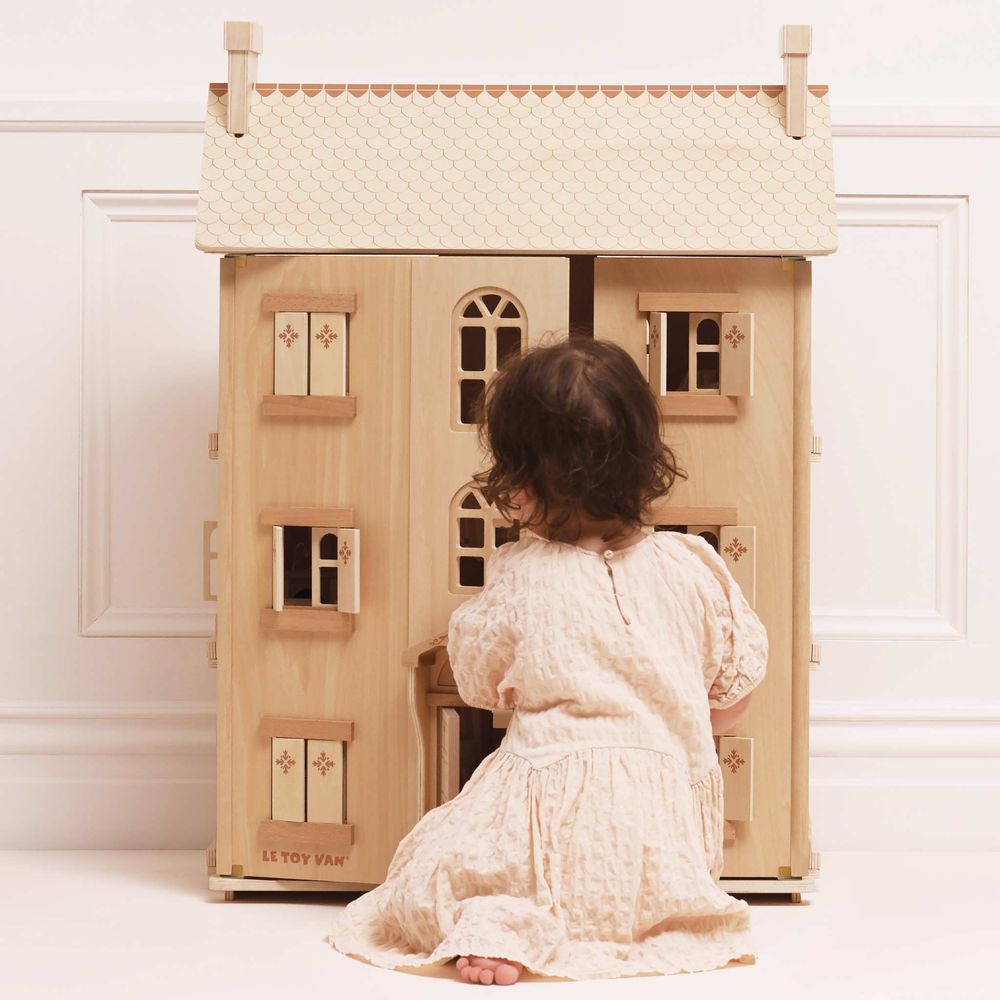 The Grand Natural Wood Doll House - FAO Schwarz