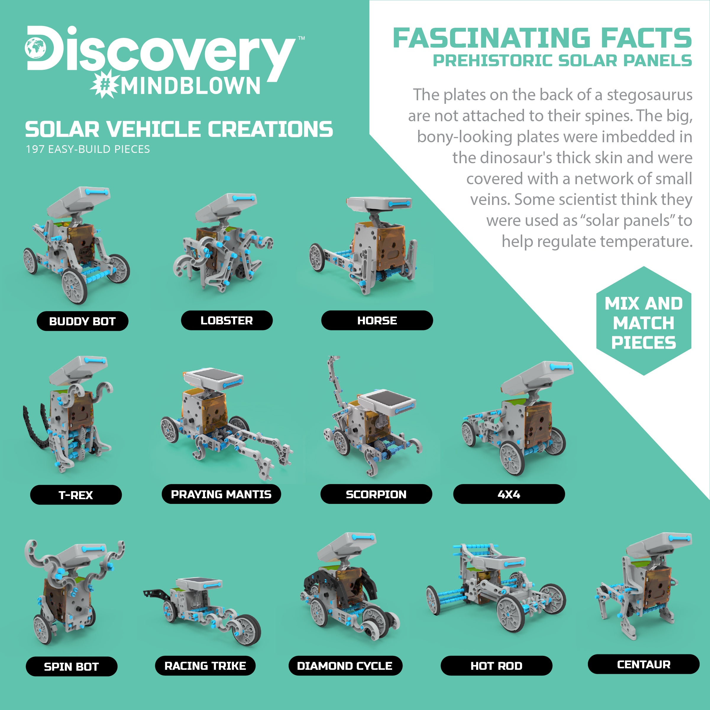 Solar Vehicle Creation Easy-Build Kit – 197 Pieces - FAO Schwarz