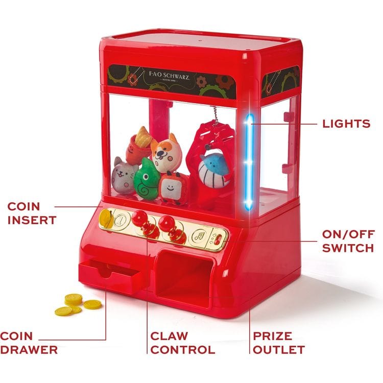 Arcade Claw Game with Plush Prizes - FAO Schwarz