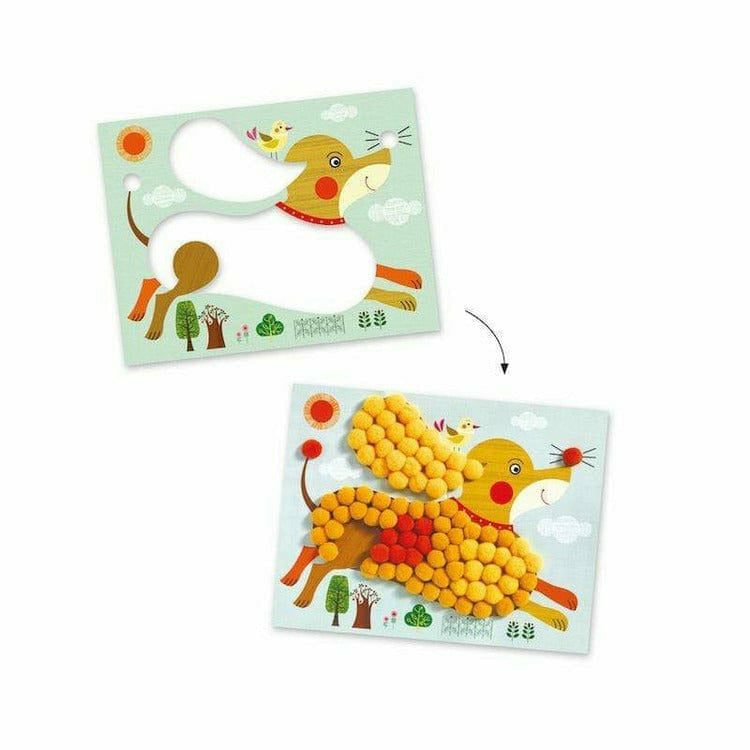 PomPom Puppies Collage Craft Kit - FAO Schwarz