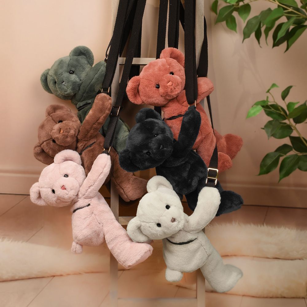 Teddy Bear Plush Bag – Black - FAO Schwarz