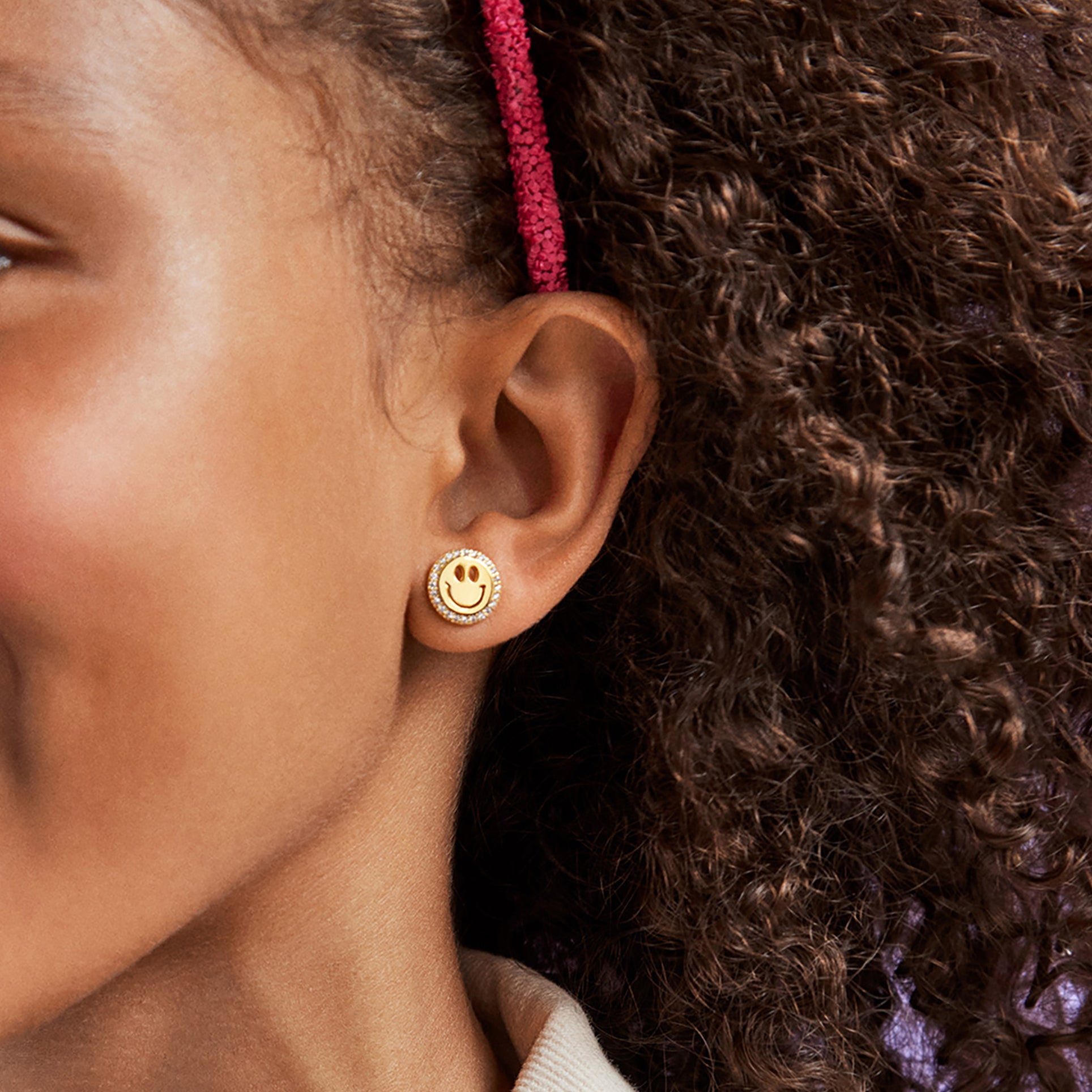 All Smiles 18K Gold Kids’ Earrings - FAO Schwarz