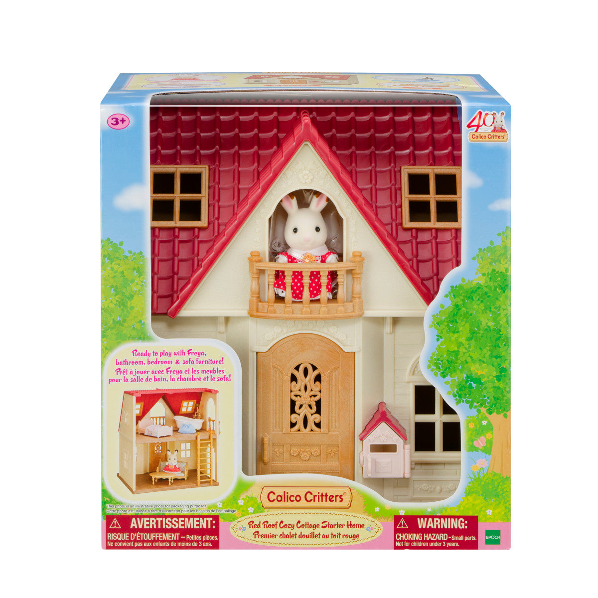 Calico Critters Red Roof Cozy Cottage Playset - FAO Schwarz