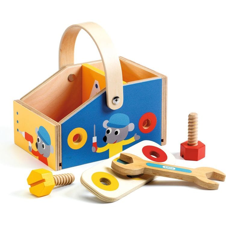 Minibrico Pretend Play Wooden Toolbox - FAO Schwarz