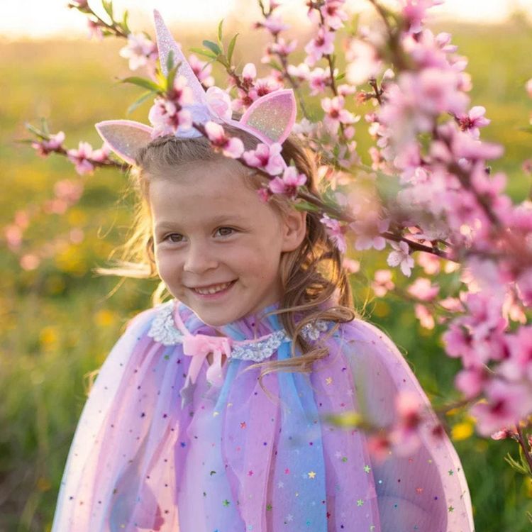 Rainbow Unicorn Cape & Headband – Size 4-6 Years - FAO Schwarz