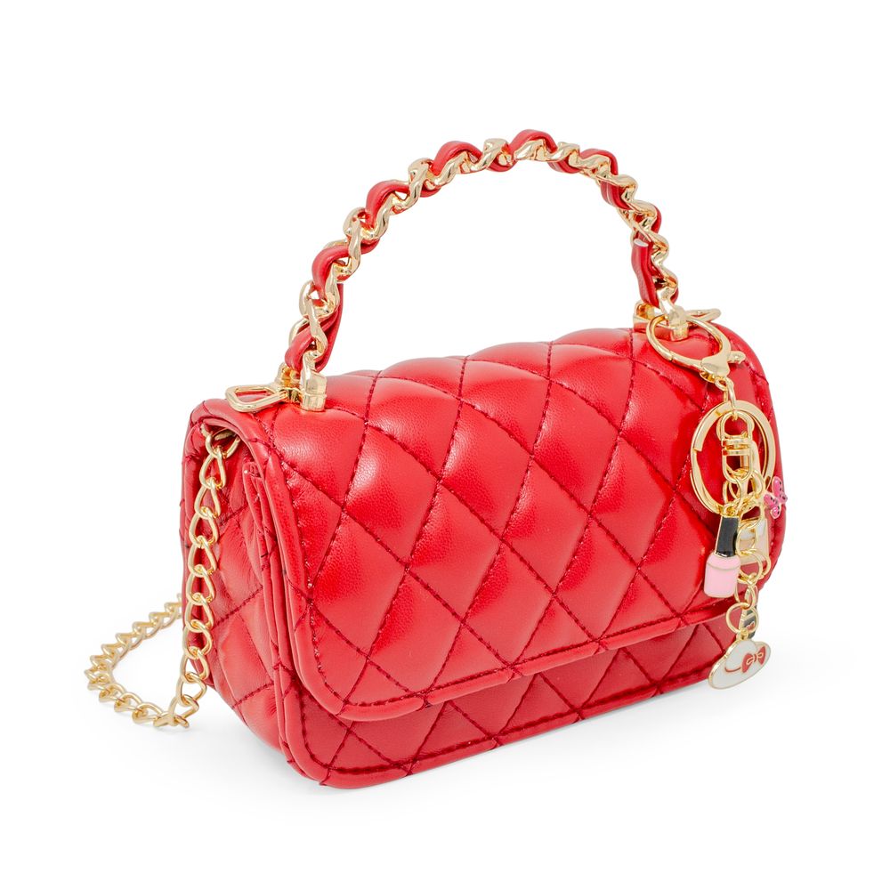 Classic Link Chain Handle Handbag – Red - FAO Schwarz