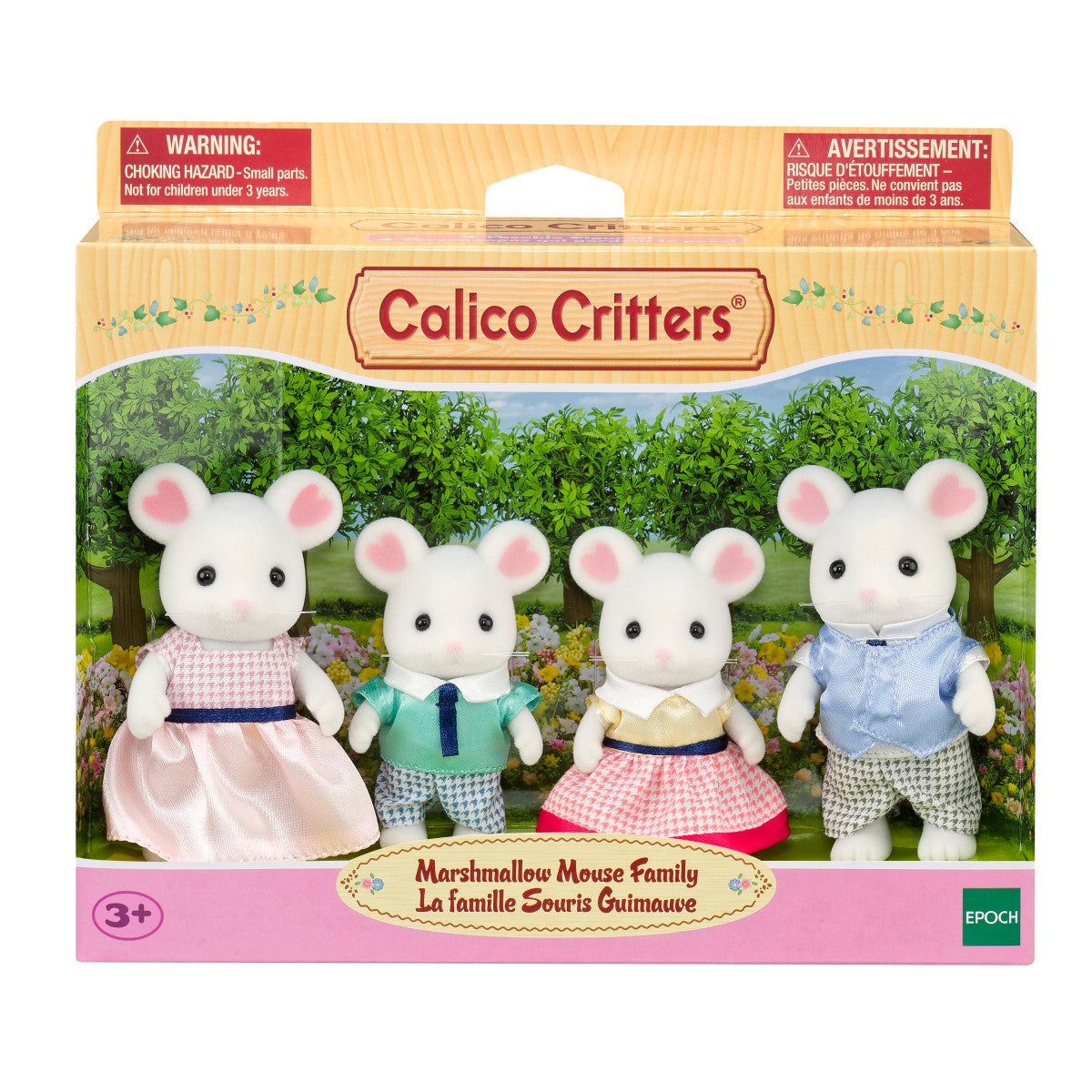 Calico Critters Marshmallow Mouse Family Collectible Doll Figures - FAO Schwarz