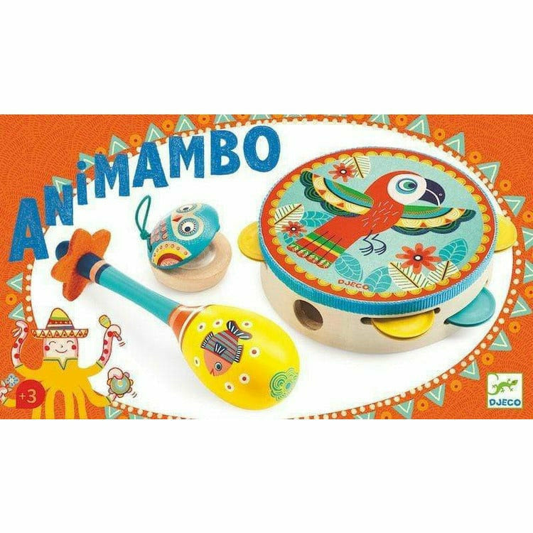 Animambo Tambourine, Maraca, Castanet Musical Instrument Set - FAO Schwarz