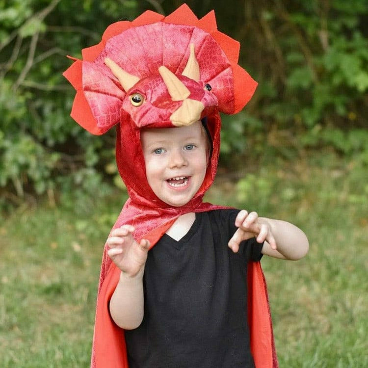 Triceratops Red Hooded Cape – Size 4-5 Years - FAO Schwarz