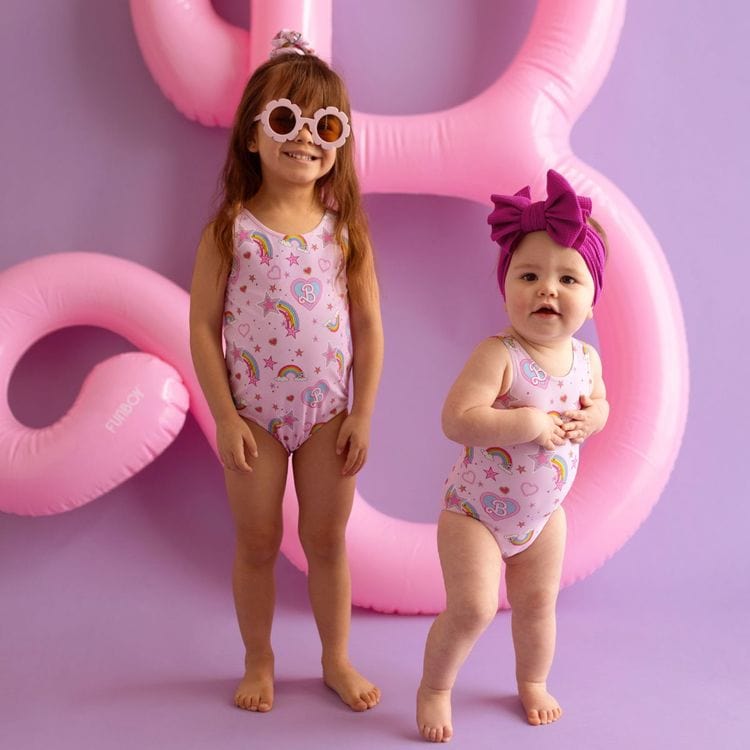 Barbie Star Power – Kids Reversible One Piece Swimsuit - FAO Schwarz