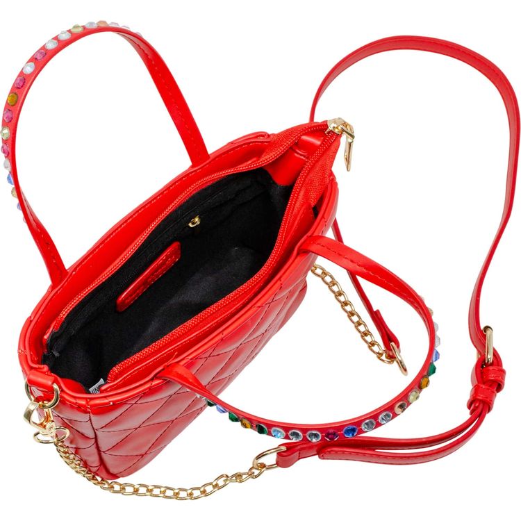 Quilted Rhinestone Tote Bag – Red - FAO Schwarz
