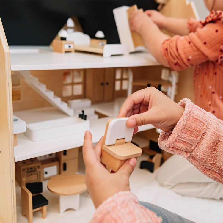 Two-story Wooden Dollhouse - FAO Schwarz