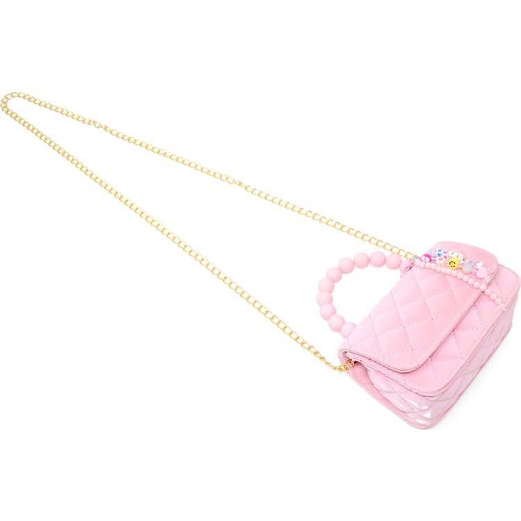 Pearl Handle Message Charm Handbag – Pink - FAO Schwarz