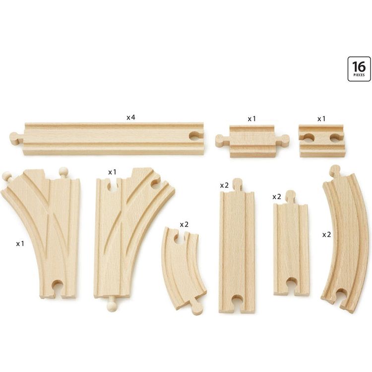 Expansion Pack Intermediate Wooden Track Train Set - FAO Schwarz