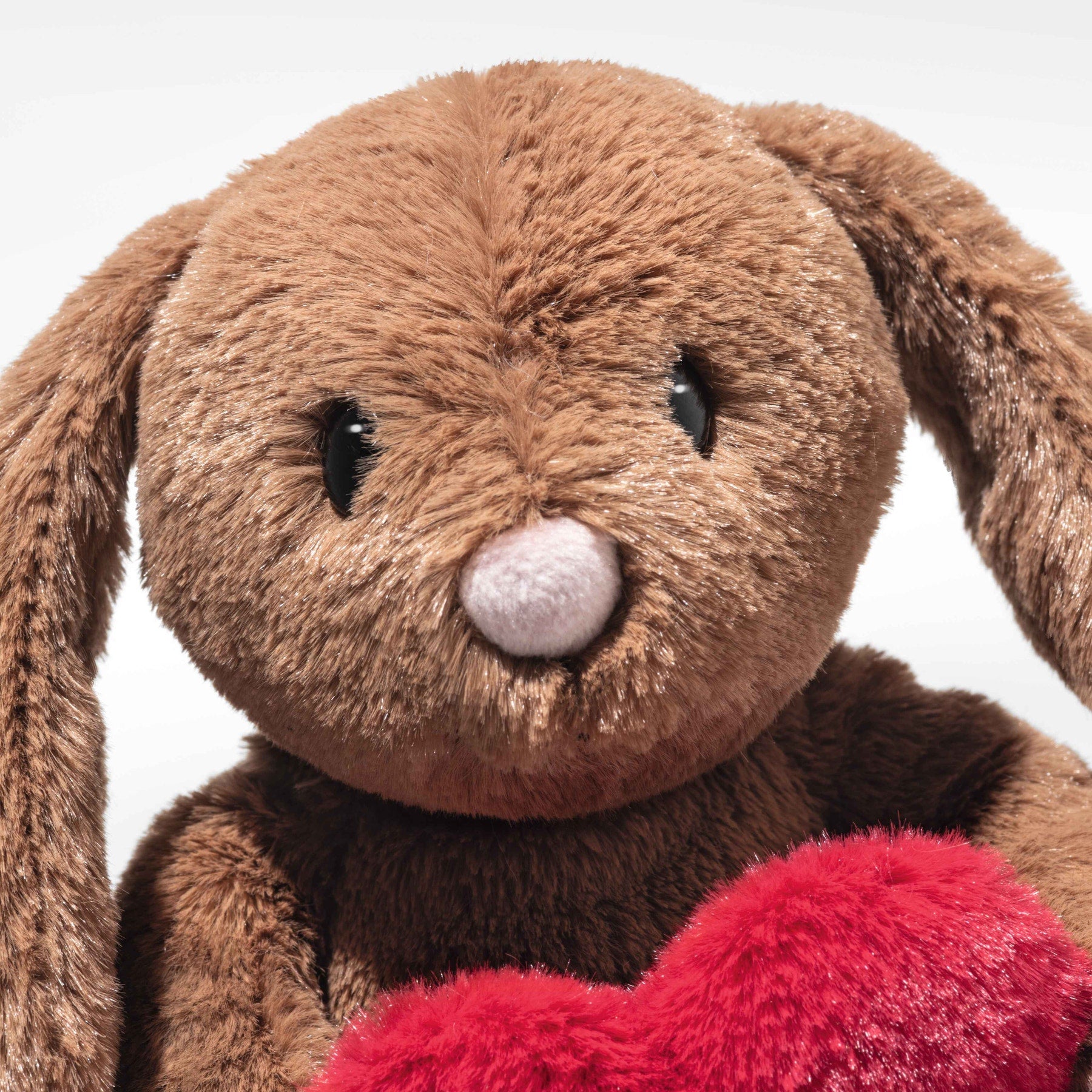 Hoppie Rabbit Brown Plush with Heart – 6″ - FAO Schwarz