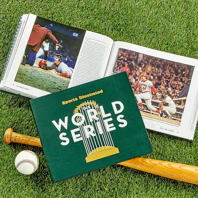 The World Series Book in Green Bonded Leather - FAO Schwarz