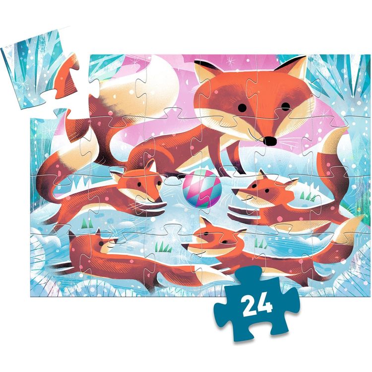 Ginger Little Fox 24 Piece Silhouette Jigsaw Puzzle - FAO Schwarz