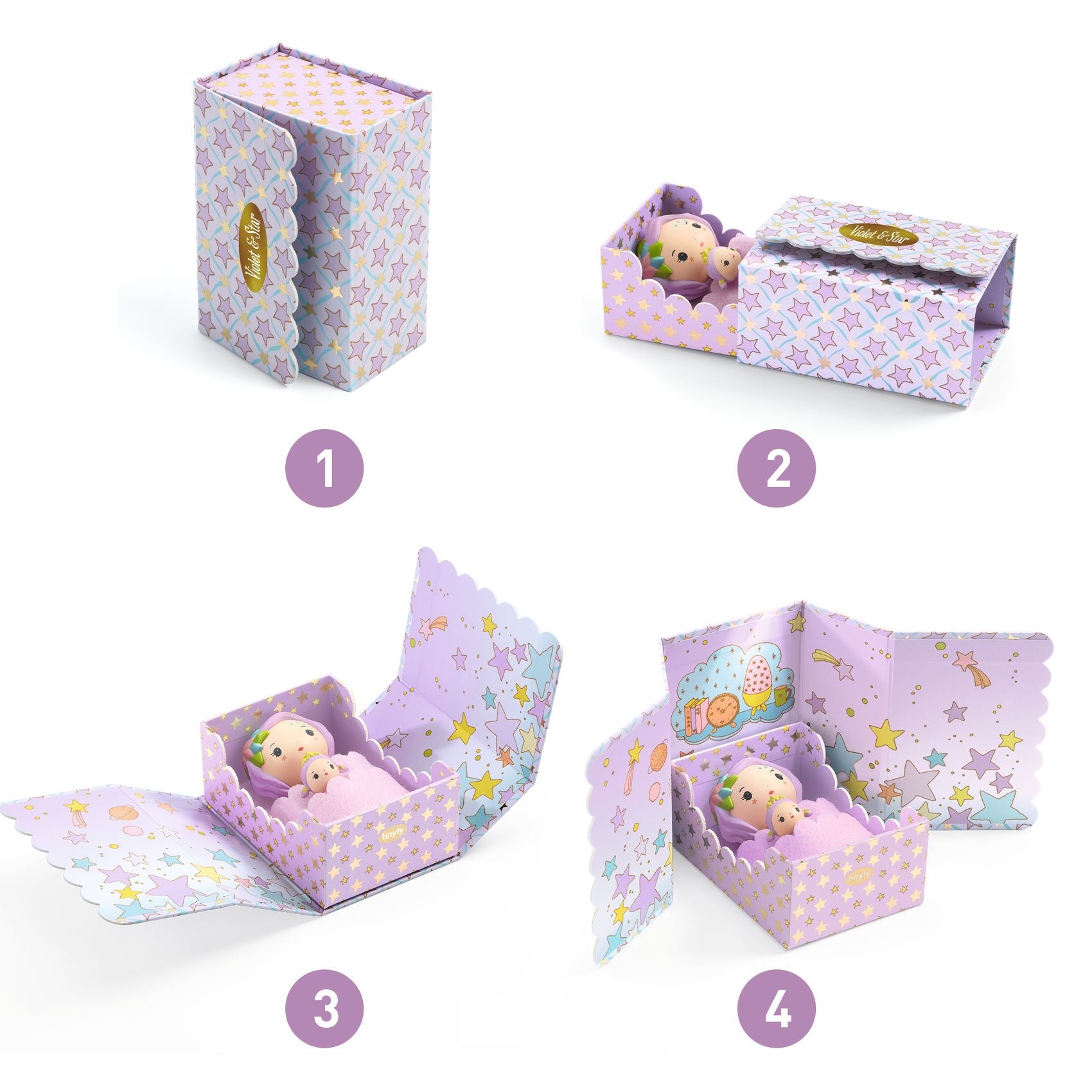 Tinyly Violet Tinyroom with Figurines - FAO Schwarz