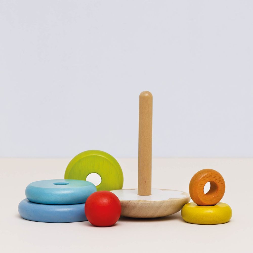 7 Piece Rainbow Stacking Tower - FAO Schwarz