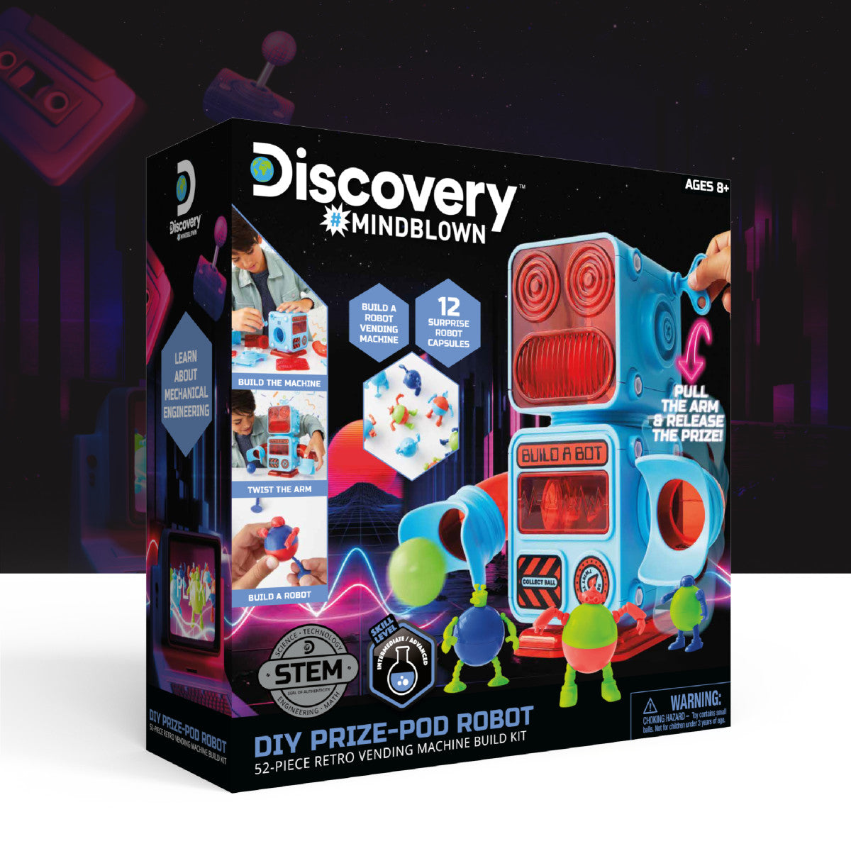DIY Prize-Pod Robot 52-Piece Retro Vending Machine Build Kit - FAO Schwarz