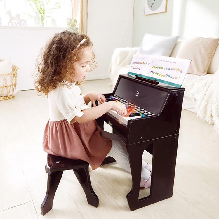Learn with Lights Black Piano & Stool - FAO Schwarz