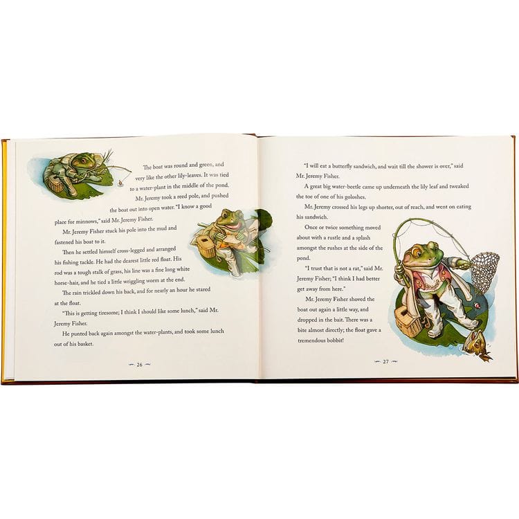 “The Classic Tale of Peter Rabbit” Book in Tan Bonded Leather - FAO Schwarz