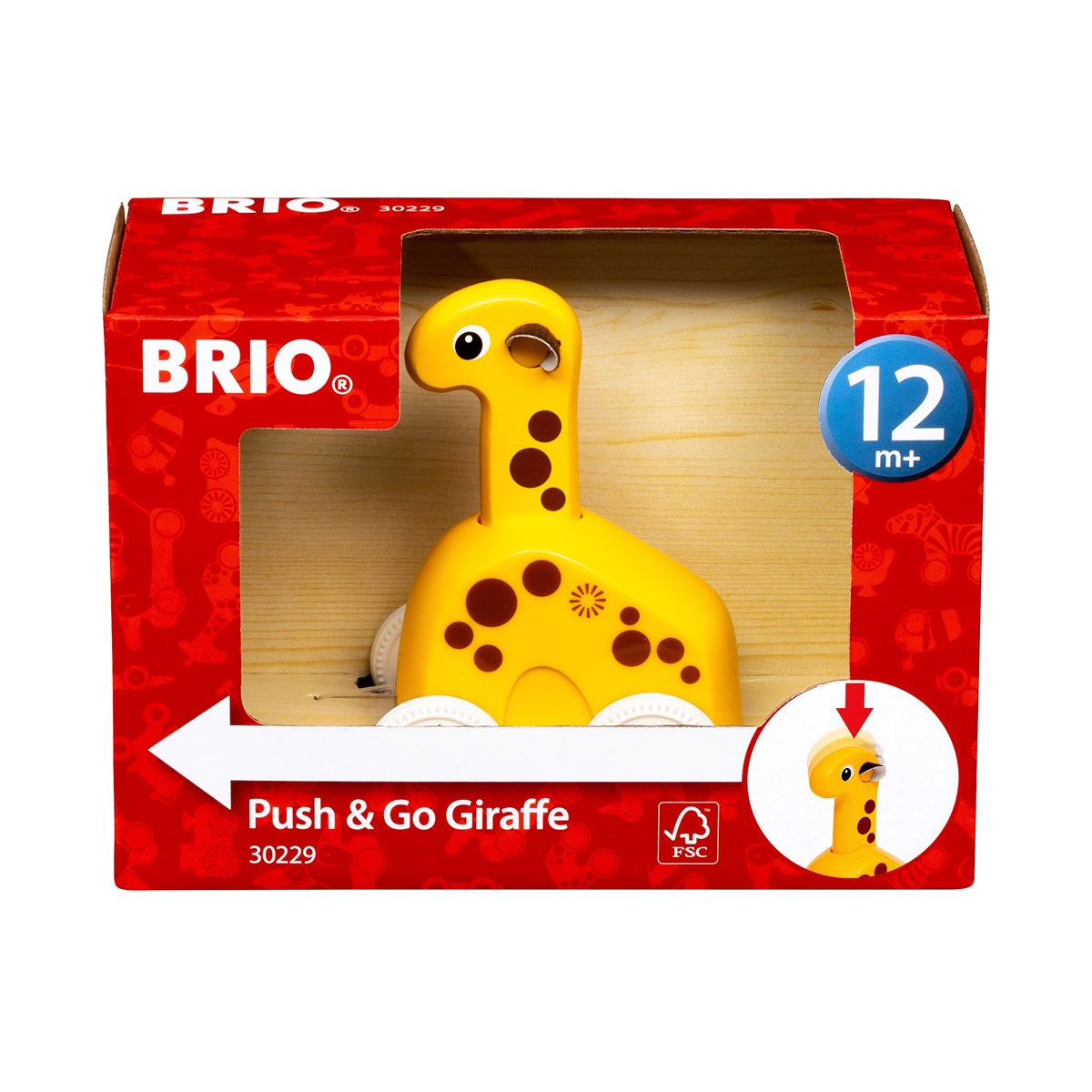 Push & Go Giraffe Push Along Toy - FAO Schwarz