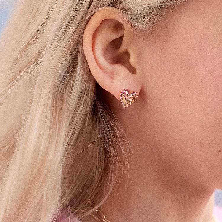 Kids’ Pave Hearts Earrings - FAO Schwarz